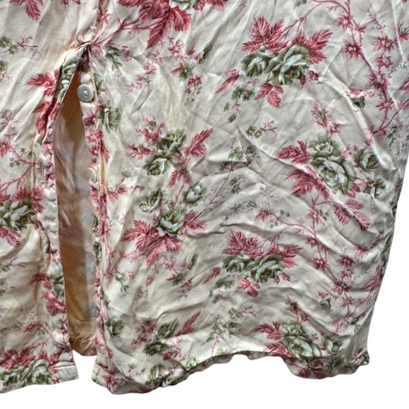 VTG April Cornell Floral Maxi Dress Women L Rayon Sleeveless Cottagecore Fairy - Picture 5 of 9